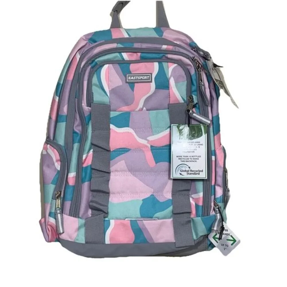 Eastsport Unisex Expandable Team Recycled Backpack, Abstract Joy Outdoor Camping
